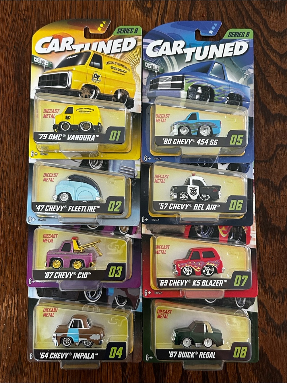CARTUNED SERIES 8 COMPLETE SET OF 8